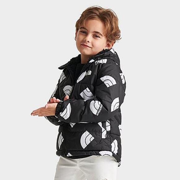 NWT The North Face Boys' Reversible Mount Chimbo Hooded Jacket, TNF Black, 3T - Picture 1 of 4